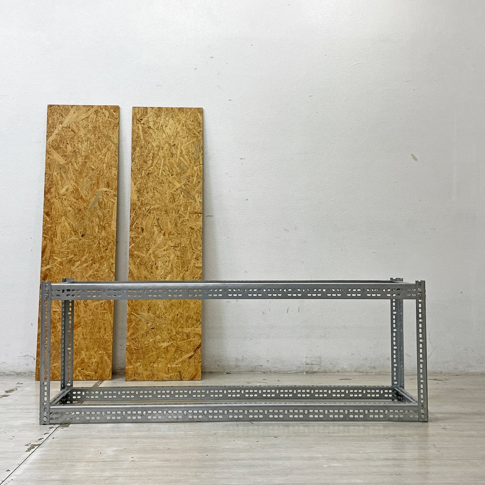 リオン LYON アングルシェルフ SLOTTED ANGLE SHELF 2段 AVボード インダストリアルデザイン P.F.S取扱い ●