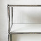 ユーエスエムハラー USMハラー USM Haller モジュラーファニチャー キャビネット シェルフ 1列2段 ホワイト マガジンラックパネル 廃番仕様 ★