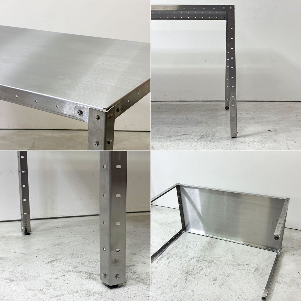 ミルズ MILLS ステンレス ワークデスク ダイニングテーブル W120cm 店舗什器 インダストリアルデザイン ●