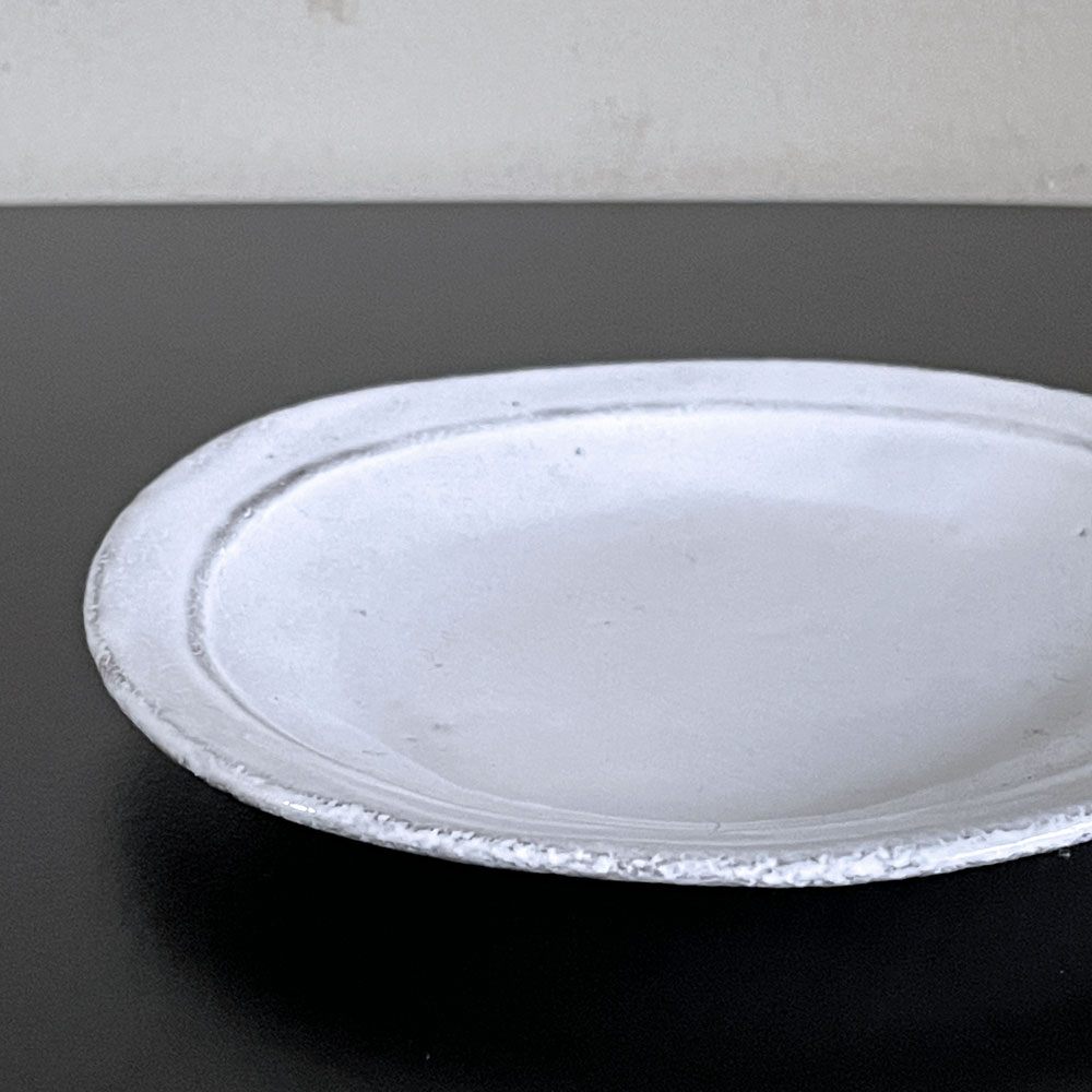 アスティエ・ド・ヴィラット Astier de Villatte シンプル Simple スモールプレート フランス Φ14cm A ■