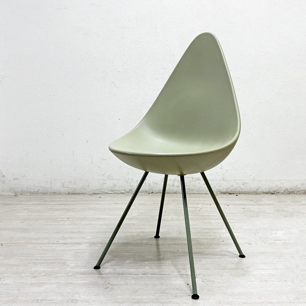 フリッツハンセン Fritz Hansen ドロップチェア Drop Chair ストーングレー アルネ・ヤコブセン 北欧 デンマーク ●