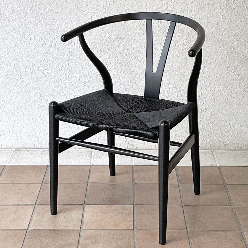 カールハンセン＆サン Carl Hansen & Son CH24 Yチェア ブラックラッカー × ブラックペーパーコード ハンス・J・ウェグナー ビーチ材 A ◇