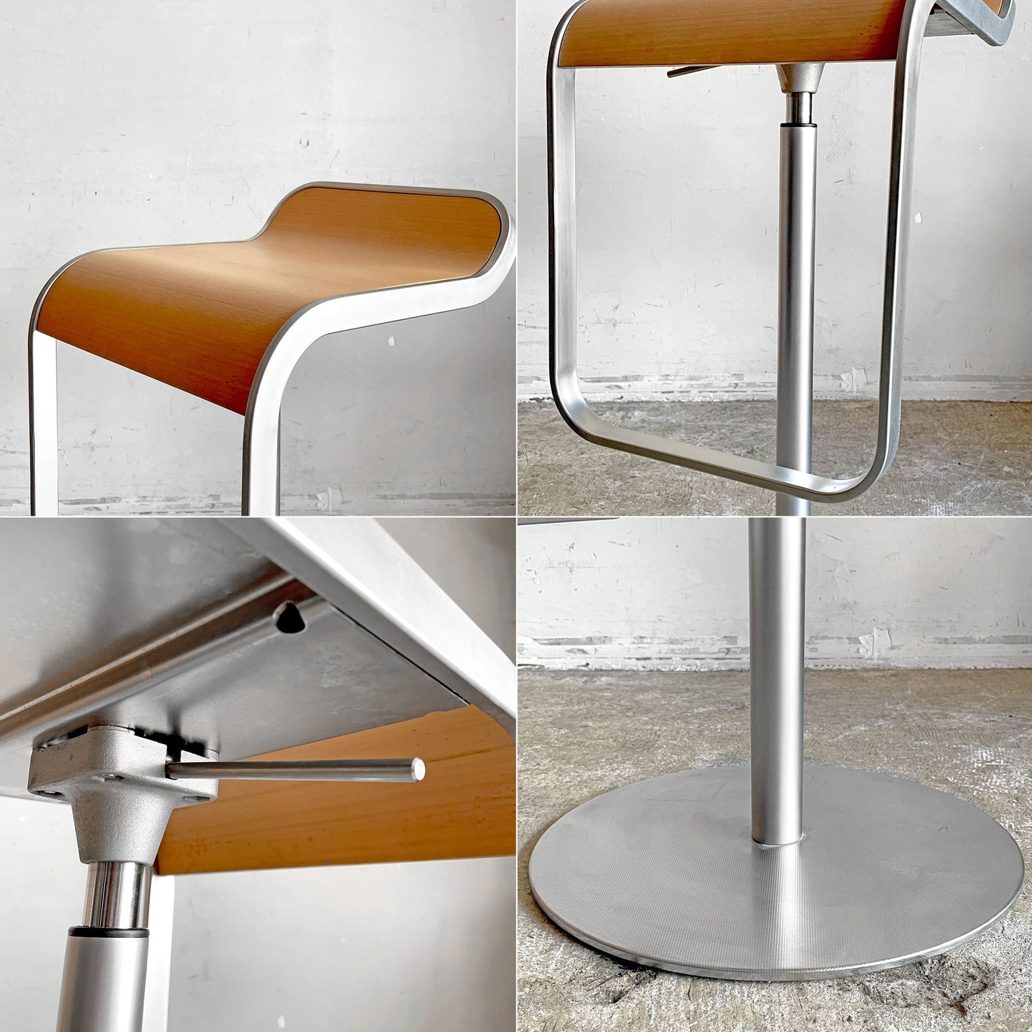 ラパルマ La palma レム LEM カウンタースツール 昇降式 カウンターチェア ハイスツール ウッドシート ナチュラル デザインユニット AZUMI アズミ B ■