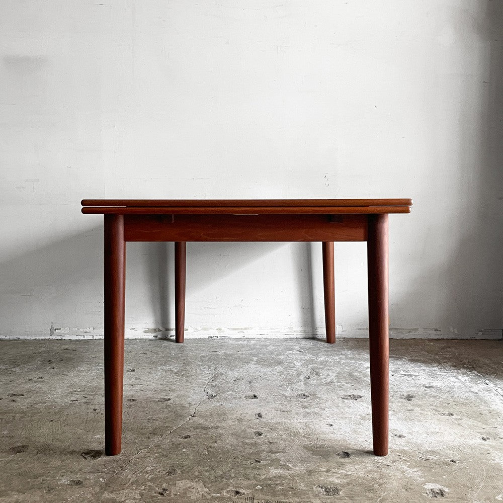 デンマークビンテージ Danish Vintage エクステンション ダイニングテーブル チーク材 伸長式 ドローリーフ 北欧家具 ■