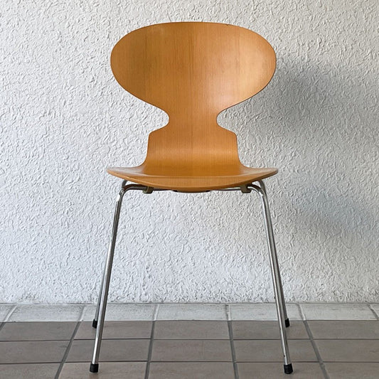 フリッツハンセン Fritz Hansen アントチェア 4本脚 ナチュラルビーチ ラッカー アルネ・ヤコブセン 北欧家具 A ◇