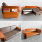いっぴん工房 ペリカンソファ Pelican Sofa 2Pソファ 2人掛け マガジンラック付き チェリー無垢材 本革 レザー セミオーダー品 造形家具 参考定価 67万以上 〓