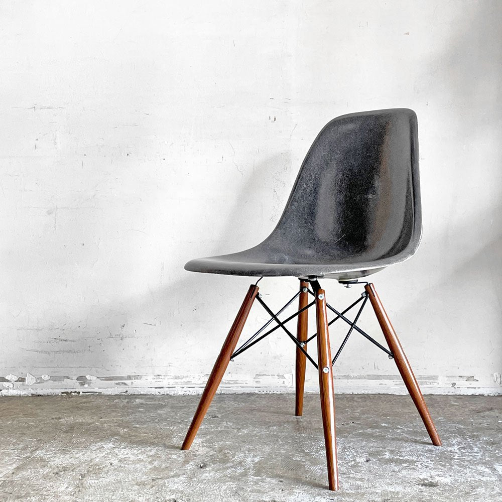 ハーマンミラー Herman Miller サイドシェルチェア セカンド 2nd FRP エレファントハイドグレー ドゥエルレッグ C&Rイームズ ミッドセンチュリー ■