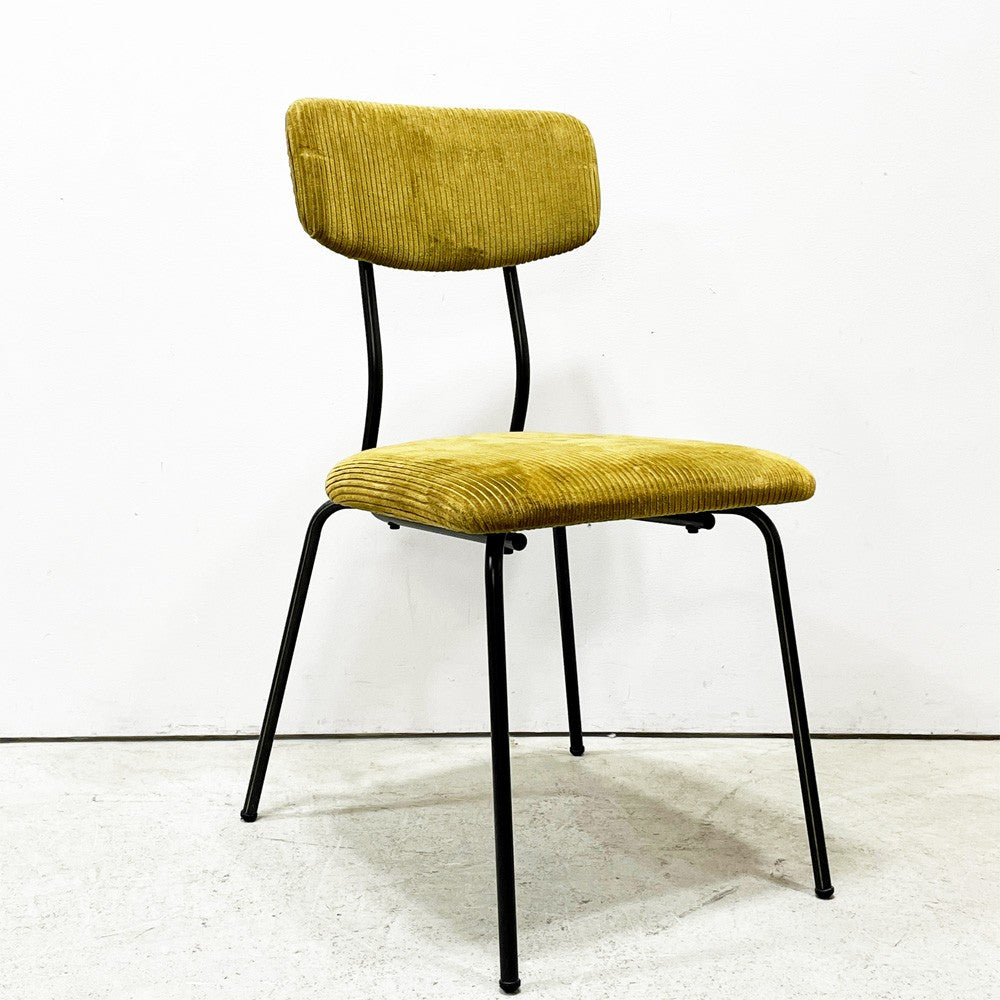 ジャーナルスタンダードファニチャー journal standard Furniture j.s.F ヘンリー HENRY ダイニングチェア サイドチェア コーデュロイ ファブリック アイアン 廃番 A ●