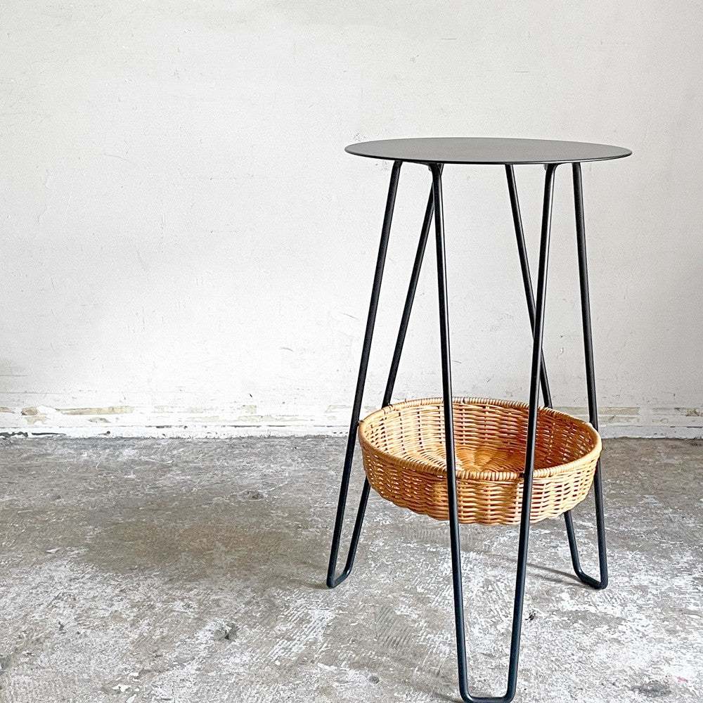 イデー IDEE ワラビー WALLABY SIDE TABLE サイドテーブル ラタン スチール ブラック ナチュラルデザイン ■