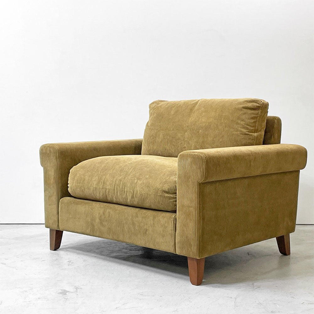 トラックファニチャー TRUCK FURNITURE FKソファ FK SOFA 1.5シーター F-21 コーデュロイ フェザークッション ウォールナット無垢材 定価￥315,700- ●