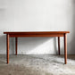 デンマークビンテージ Danish Vintage エクステンション ダイニングテーブル チーク材 伸長式 ドローリーフ 北欧家具 ■