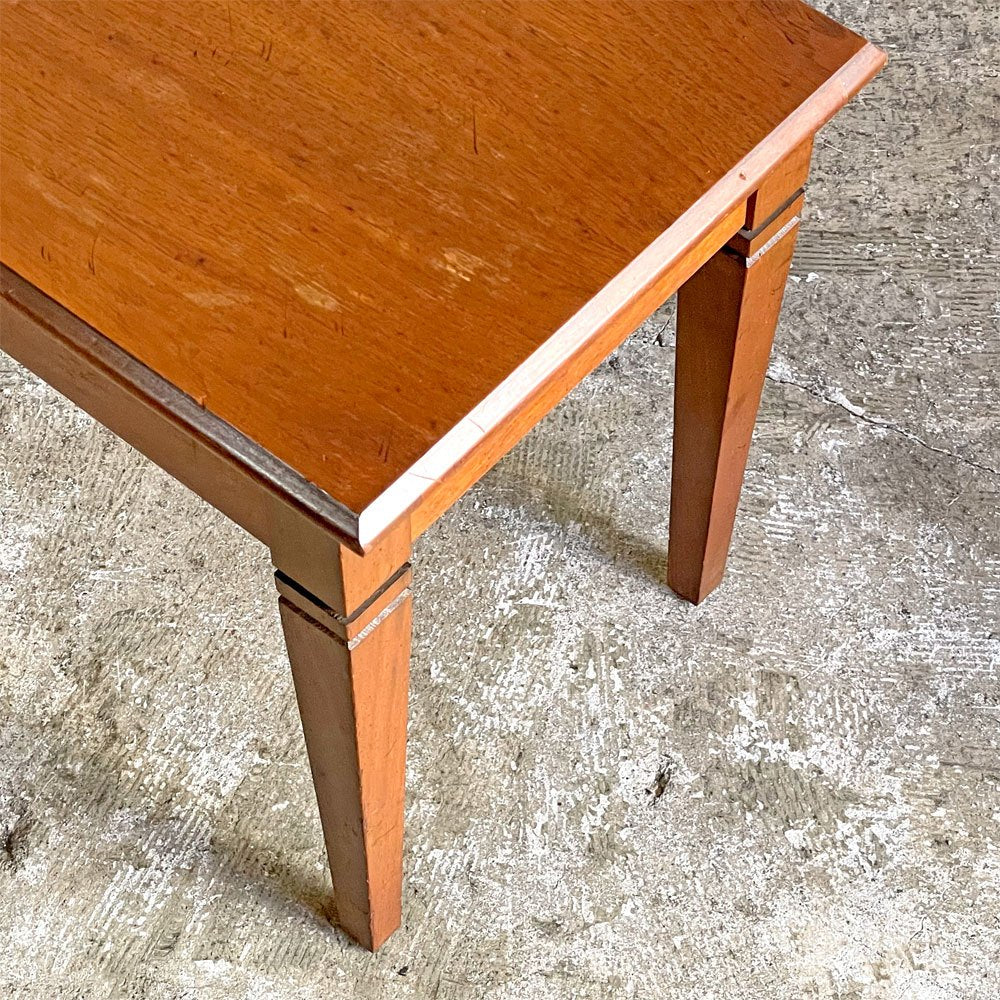 ビンテージ vintage 木製テーブルベンチ 天板収納付き W76.5cm ■
