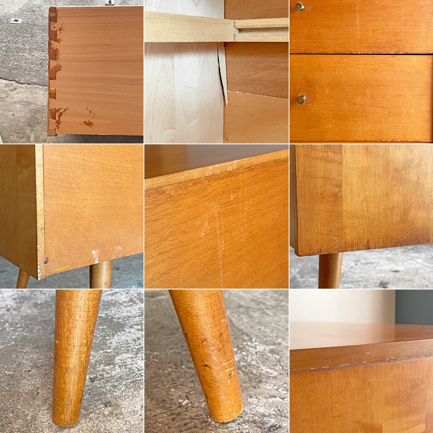 ウィンシェンドン Winchendon Furniture プランナーグループ 6ドロワー ドレッサー 6 Drawer Dresser ポールマッコブ Paul McCobb メープル材 真鍮 1950’s ミッドセンチュリー ビンテージ ■