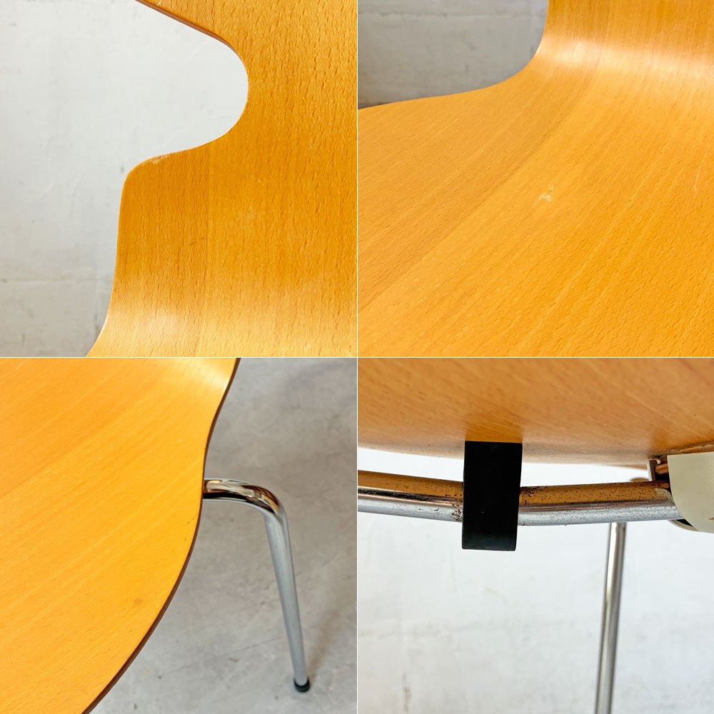 フリッツハンセン Fritz Hansen 3101 アントチェア アリンコチェア 4本脚 ナチュラルビーチ材 ラッカー仕上げ アルネ・ヤコブセン 北欧家具 ★