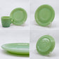 ファイヤーキング Fire King レストランウェアシリーズ ジェダイ Jade-ite ストレート カップ＆ソーサー Straight Cup&Saucer ミルクガラス USビンテージ アンカーホッキング B ●