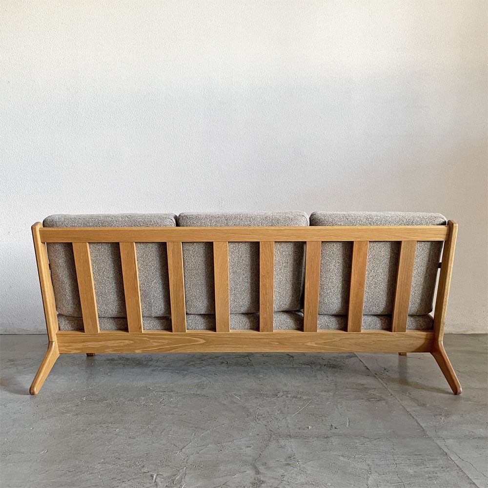 ウニコ unico ヴィスカ VISKA 3シーターソファ 3人掛け W178cm オーク材 カバーリングファブリック ベージュ系 参考価格￥179,300- 〓