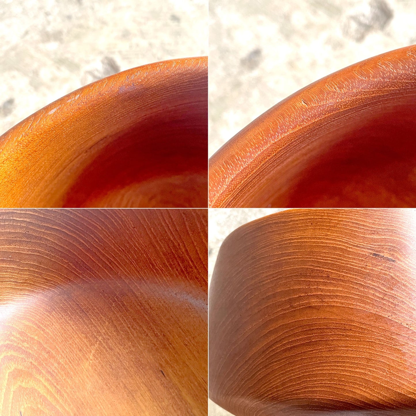 北欧ビンテージ チーク無垢材 ボウル サラダボウル 大皿 深皿 北欧雑貨 Φ25cm ■