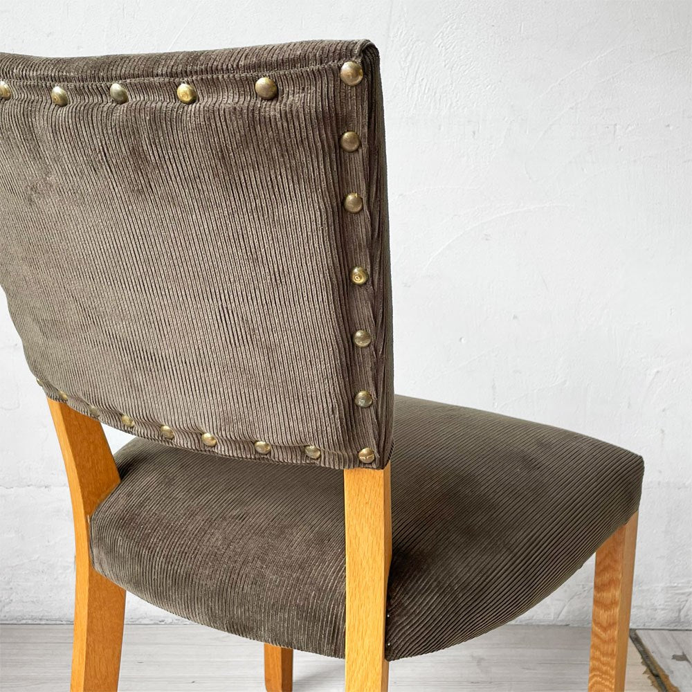 トラックファニチャー TRUCK FURNITURE エスアールチェア SR CHAIR ダイニングチェア ナラ無垢材 グリーン コーデュロイ 定価¥90,310 - ★