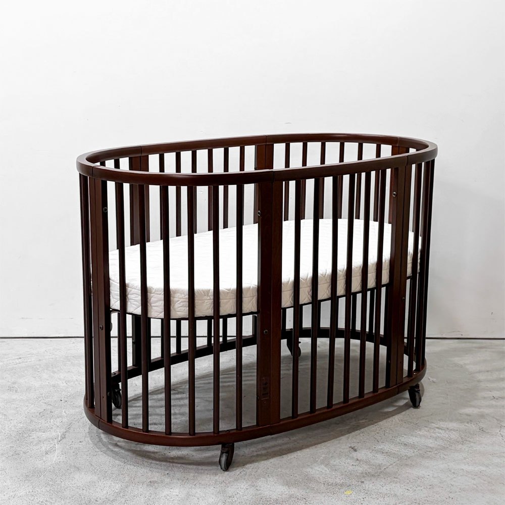 ストッケ STOKKE スリーピーベッド Sleepi Bed ブナ材 ロッド＆マットレス＆シーツ＆キャスター付 2段階サイズ  ●