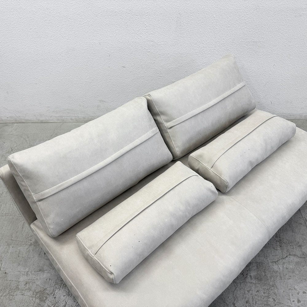 リラックスフォーム RELAXFORM グラシエーロ GLACIERO 2人掛けソファ W161cm プライムレザーテックス プラチナグレー 関家具 定価￥98,000- 〓