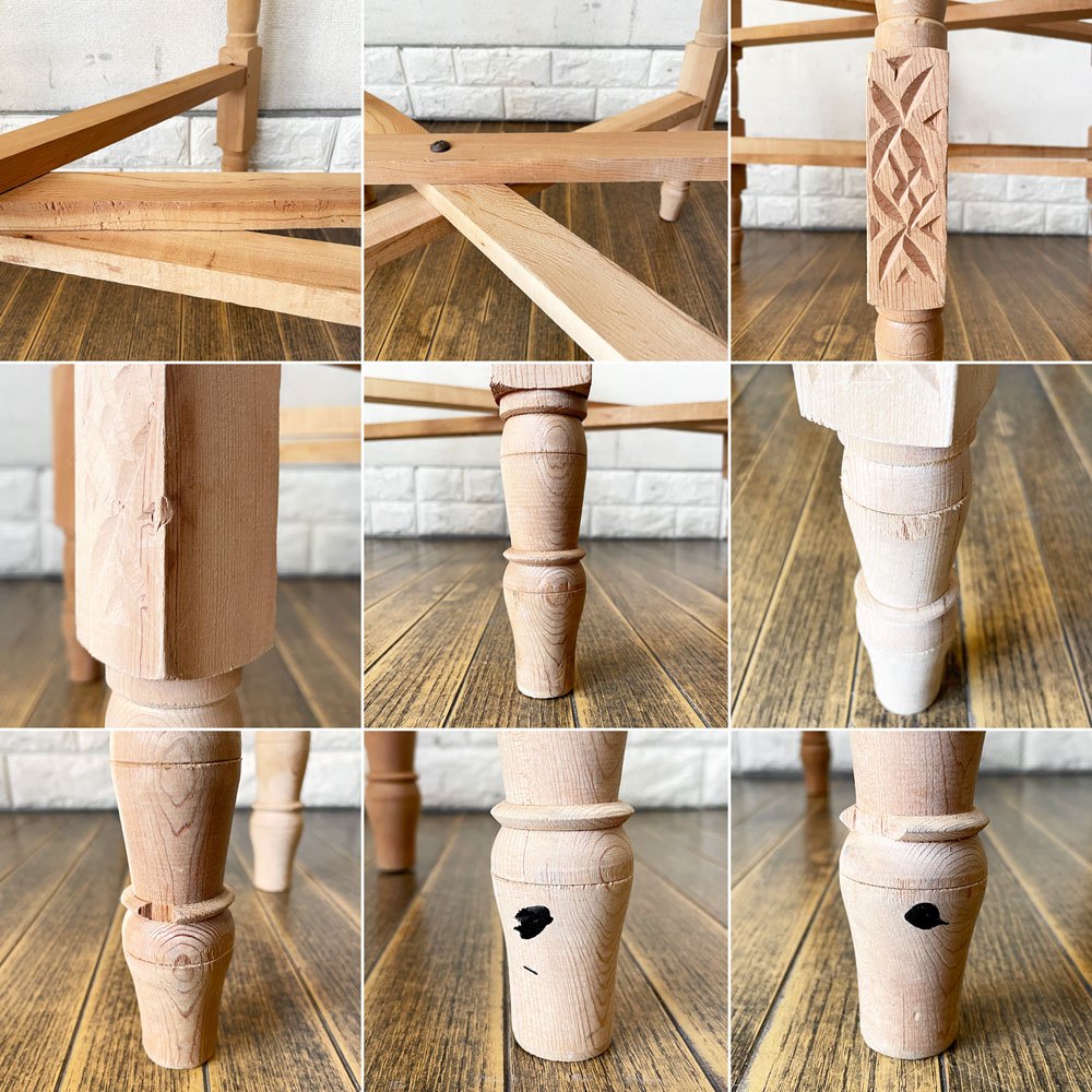 モロッコ家具 Moroccan Furniture フォールディング メタルトレイテーブル ティーテーブル センターテーブル Φ76cm 木製脚 折りたたみ式 ◎