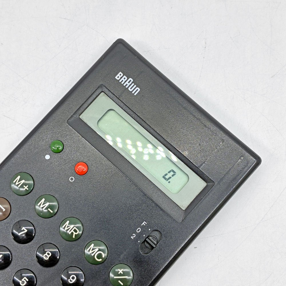 ブラウン BRAUN カーキュレーター 電卓 ET55 ブラック Type:4835 ディーター・ラムス Dieter Rams ドイツ 専用カバー付 ●