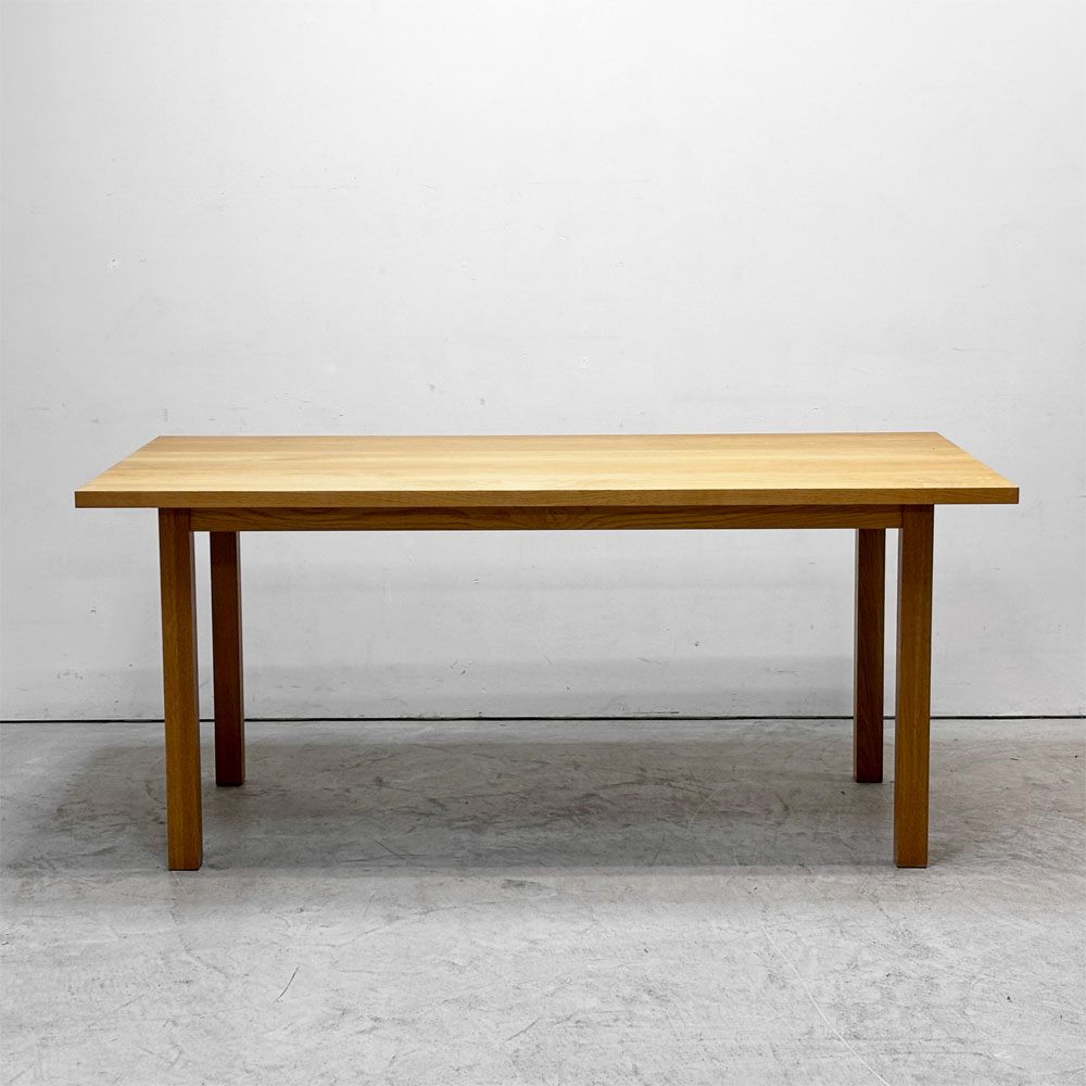無印良品 MUJI リアルファニチャー REAL FURNITURE ダイニングテーブル オーク材 シンプル ナチュラルテイスト W165cm ●