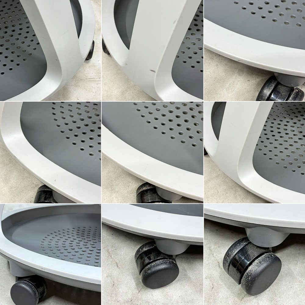 スチールケース Steelcase ノード node ミーティングチェア オフィスチェア ネイビー 可動式サイドテーブル＆キャスター付き ◎