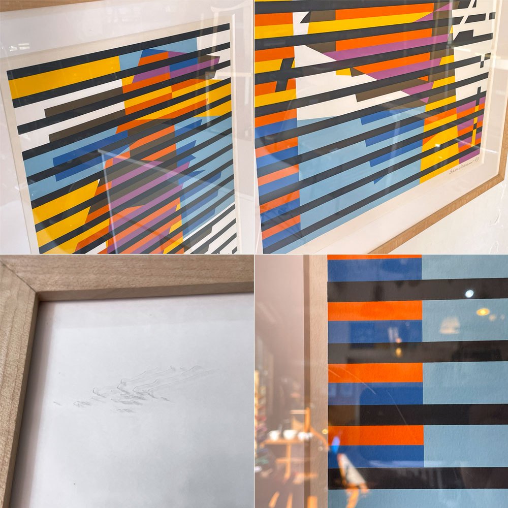 サムバンニ Sam Vanni コンポジション Composition シルクスクリーン A2相当サイズ 額装品 ★