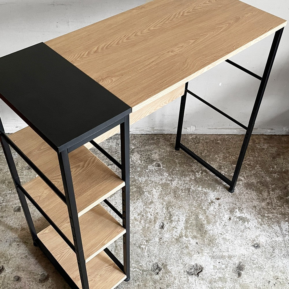 ニッセン nissen ダストボックス上キッチンカウンター 作業台 ブラック×ナチュラル 定価¥13,090- ■