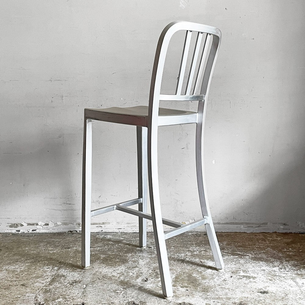 ネイビーバースツール Navy BarStool カウンターチェア アルミニウム インダストリアル リプロダクト B ■