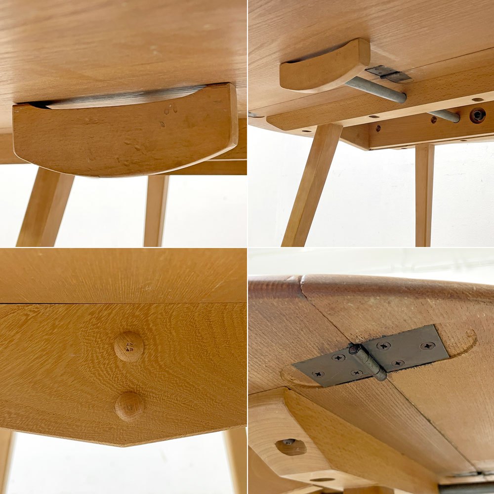 アーコール ERCOL ドロップリーフテーブル DROP LEAF TABLE ダイニングテーブル オーバルテーブル バタフライ エルム材 英国家具 ●