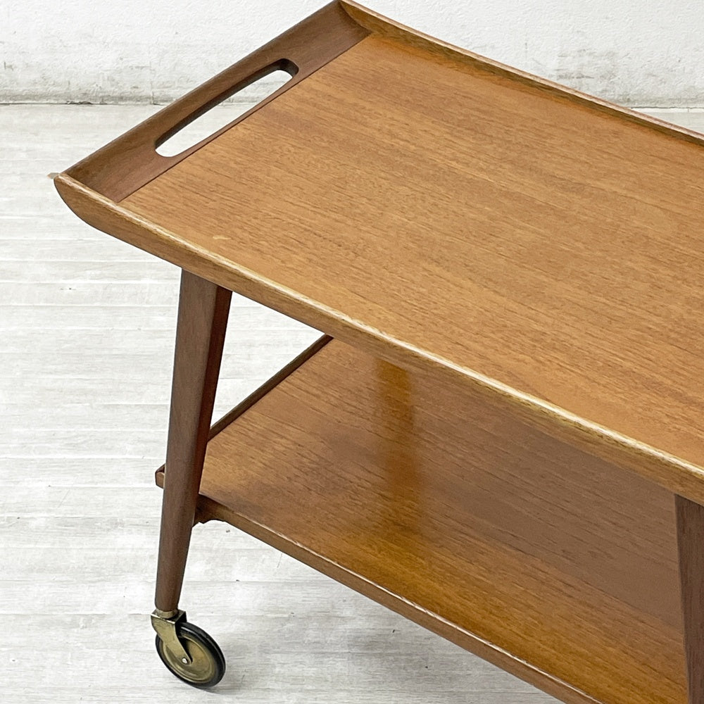 オパールメーベル Opal Möbel ドイツビンテージ German Vintage チーク材 キッチンワゴン カート W74cm 北欧スタイル ●