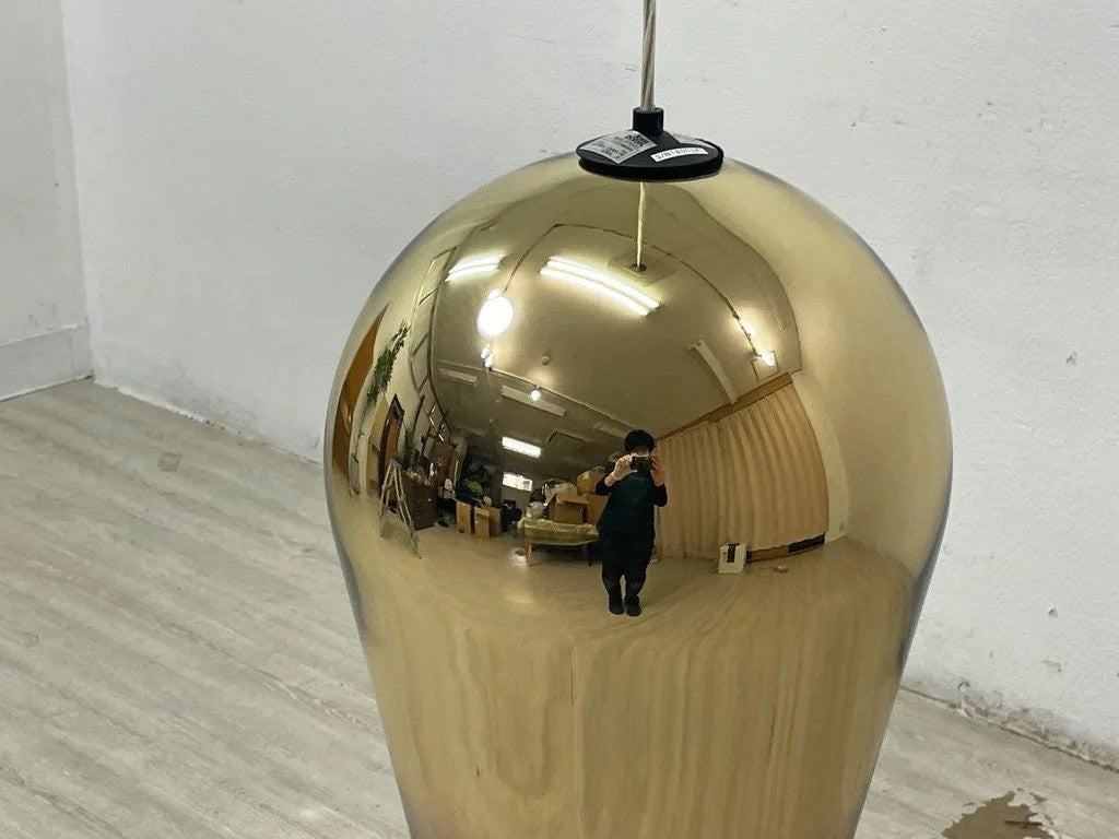 トムディクソン Tom Dixon フェイド ペンダントライト Fade Pendant ゴールド色 廃番 定価115,500円 箱付 展示美品 ●