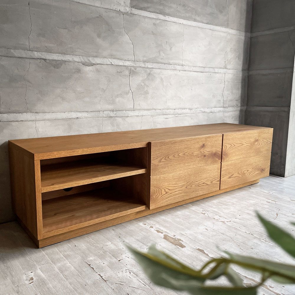 ウニコ unico アディ ADDAY AVボード ローボード 抽斗2杯 オーク材 W160cm ナチュラルスタイル 参考定価￥69,300- ♪