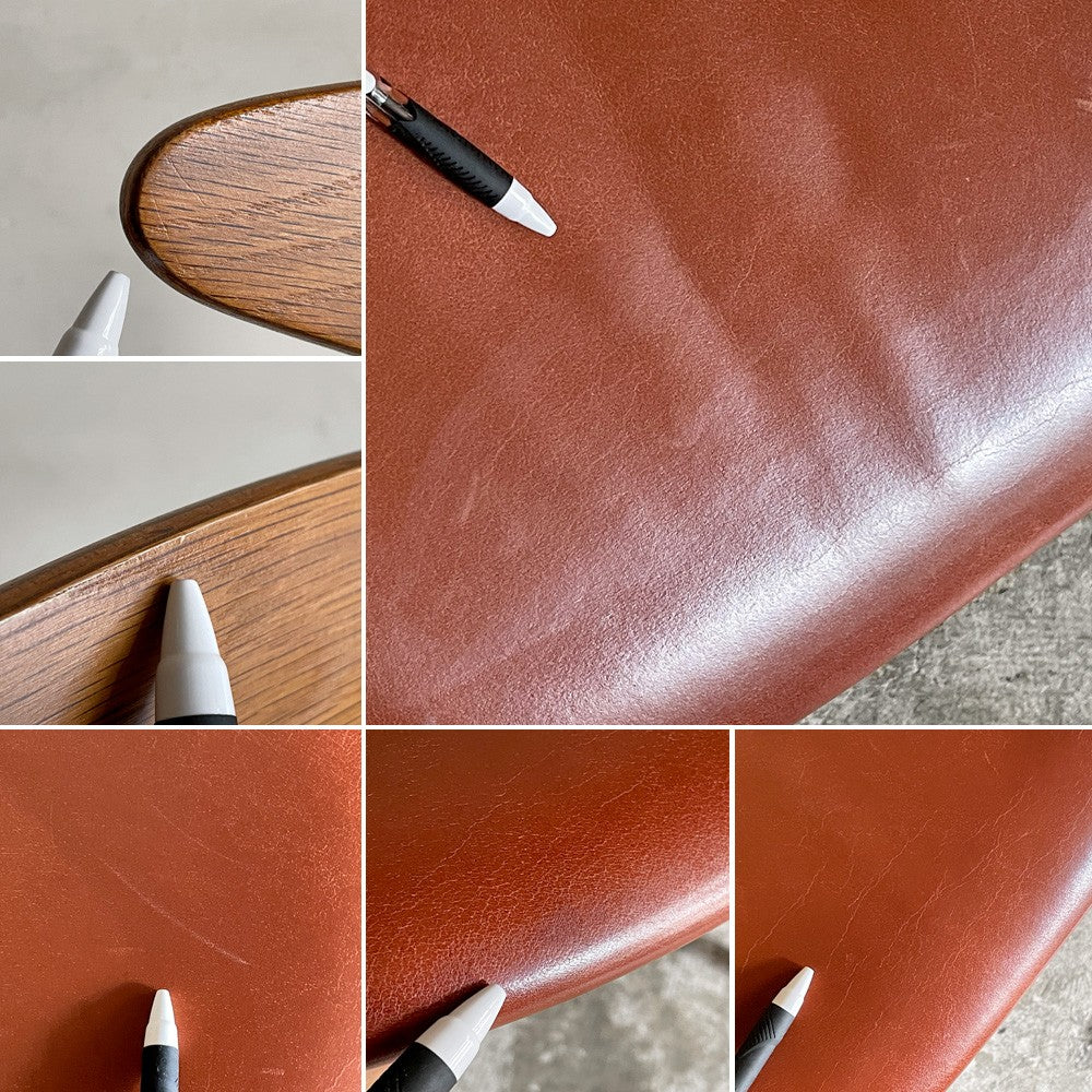 カールハンセン＆サン Carl Hansen & Son CH33P オーク材 レザーシート 本革 ダイニングチェア ハンス・J・ウェグナー 定価￥156,200- A ■