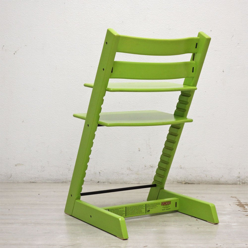 ストッケ STOKKE トリップトラップ TRIPP TRAPP ベビーチェア キッズチェア グリーン S/N4～ ノルウェー 北欧家具 ●