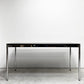 USMモジュラーファニチャー USM Haller USMハラーテーブル ワーキングデスク ダイニングテーブル オーク材 ブラック W150cm アジャスター付 高さ調整リング付き スイス ●