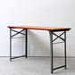 ダルトン DULTON ビアテーブル BEER TABLE 130 SILVER フォールディングテーブル モミ材天板 スチール脚 折りたたみ インダストリアル 廃番モデル 定価￥15,180- ●