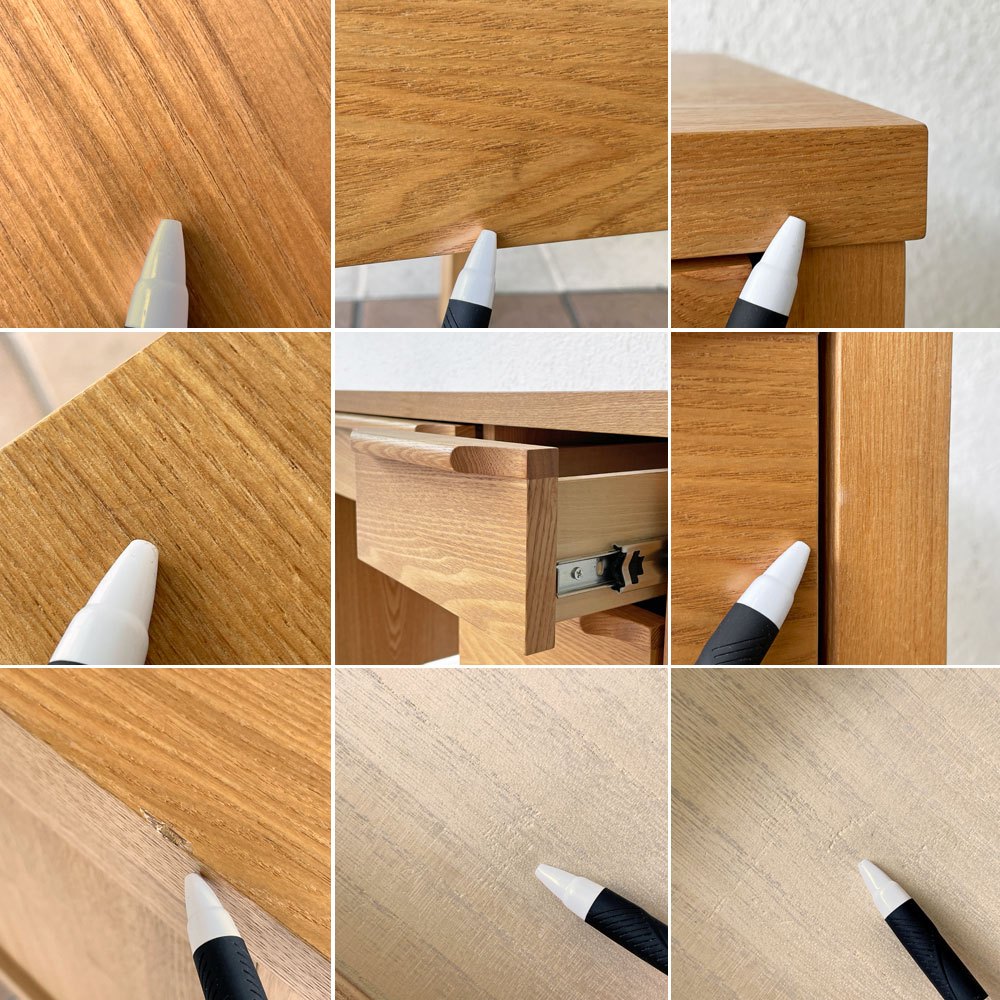 ウニコ unico クラルスミニ CLARUS-mini ドレッサー 鏡台材 W70cm アッシュ材 ナチュラルモダン 廃番仕様 ◇