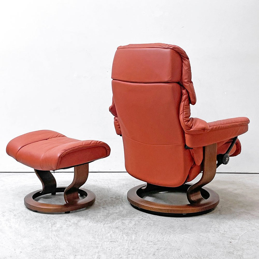エコーネス EKORNES ストレスレスチェア Stressless レノ RENO リクライニングチェア オットマンセット Mサイズ ノルウェー 北欧家具 ●