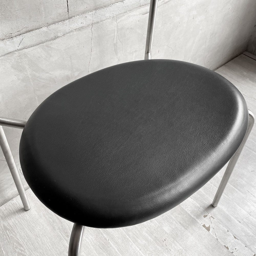 カールハンセン＆サン Carl Hansen & Son CH88P ダイニングチェア オーク材 本革 ブラックレザー ハンス・J・ウェグナー デンマーク 北欧家具 美品 ♪