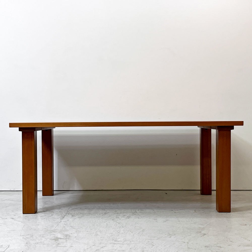 日田工芸 Hita Craft チーク 無垢集成材 伊勢丹オリジナル ダイニングテーブル 角脚 ジャパンビンテージ W165cm ●