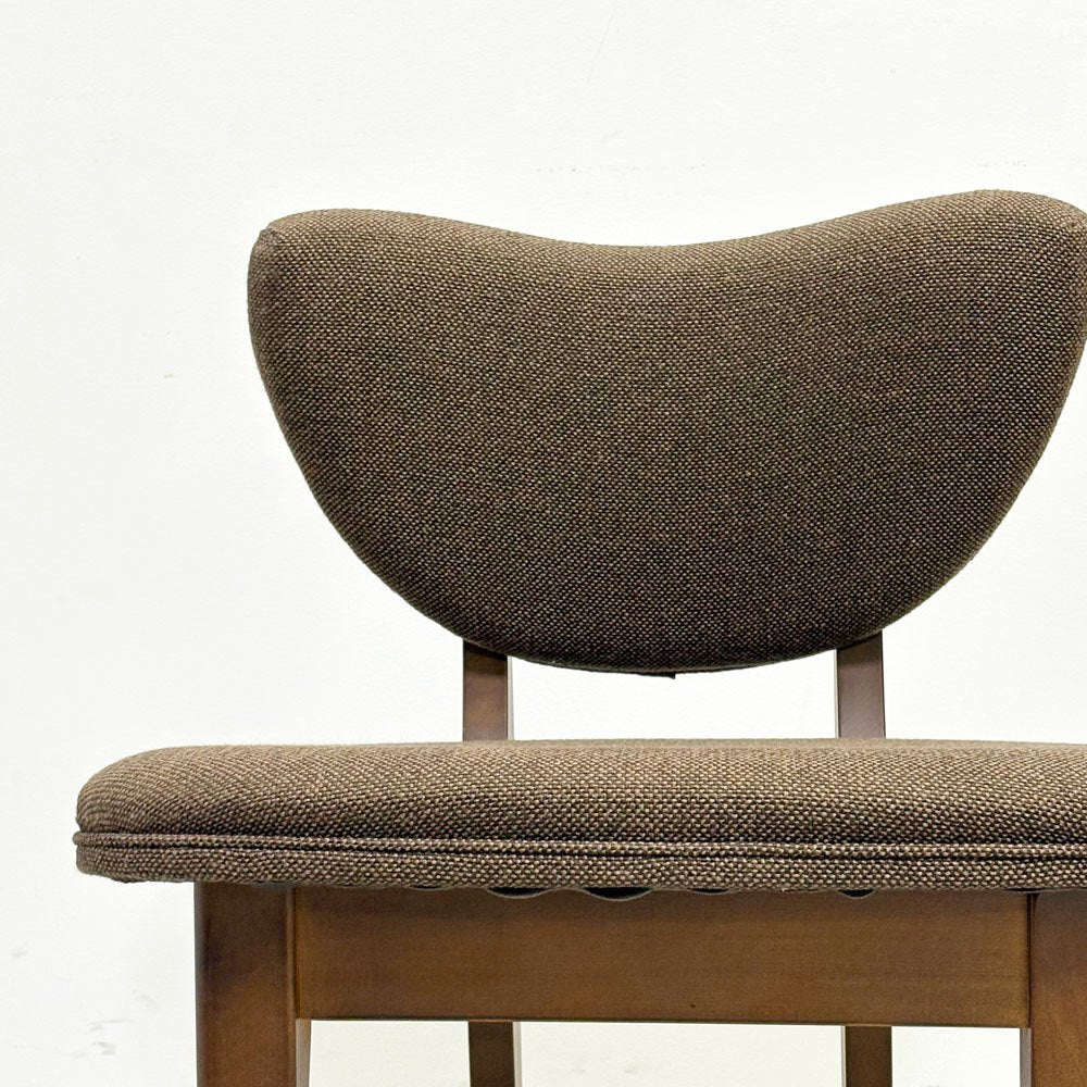 北欧スタイル Scandinavian Style ローチェア 低座椅子 ファブリック ブラウン 畳摺り仕様 和モダン ミッドセンチュリースタイル ●