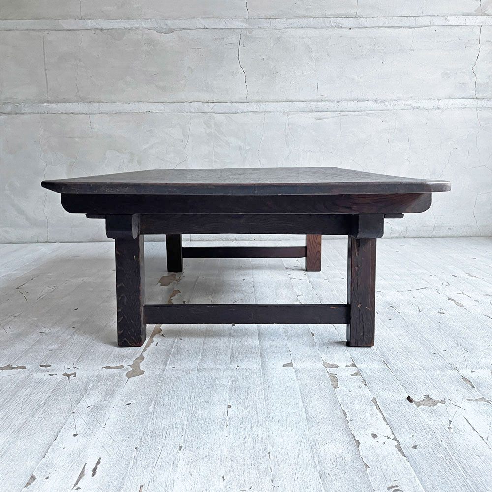 ジャパンビンテージ Japan Vintage ちゃぶ台 卓袱台 角ちゃぶ 座卓 折りたたみ 時代家具 和家具 古道具 ♪