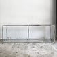 ユーエスエムハラー USMハラー USM Haller モジュラーファニチャー キャビネット シェルフ 2列1段 W152cm ガラスパネル スイス ■