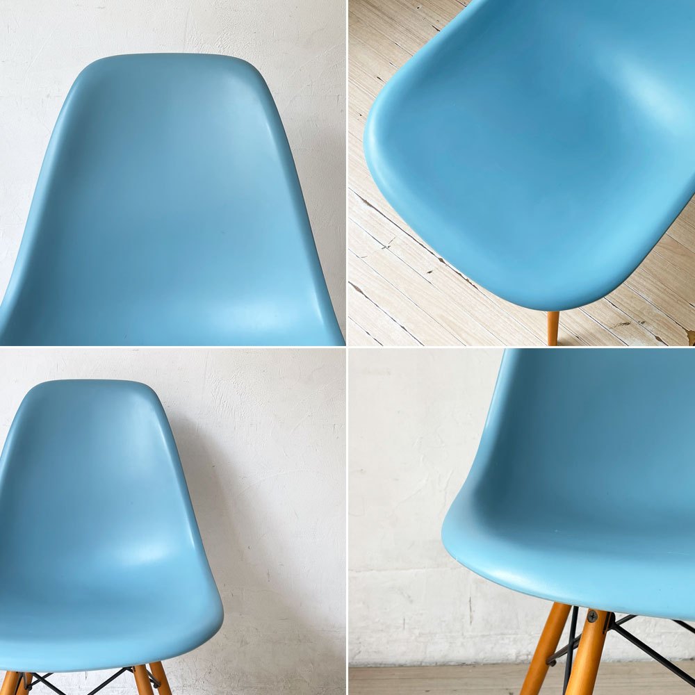 ヴィトラ Vitra サイドシェルチェア ペールブルー ドゥエルレッグ ポリプロピレン C&R イームズ ミッドセンチュリーモダン ★