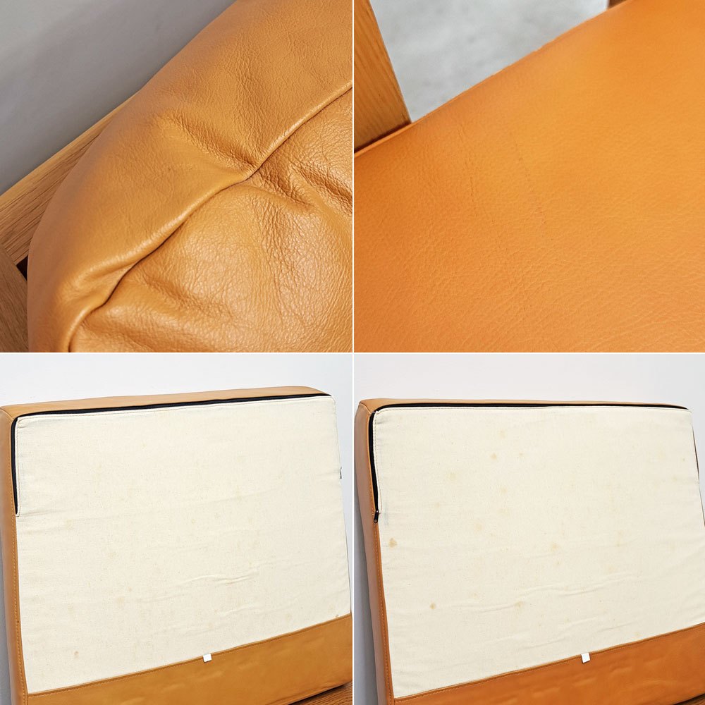 シギヤマ家具 SHIGIYAMA グリーン GREEN ローズマリー 2Pソファ ROSEMARY LOVE SOFA 本革 キャメル オーク無垢材 岩倉榮利 ●