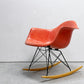 ハーマンミラー Herman Miller 2ndビンテージ アームシェルチェア FRP製 レッドオレンジ ロッカーベース C&R イームズ ミッドセンチュリー  ●