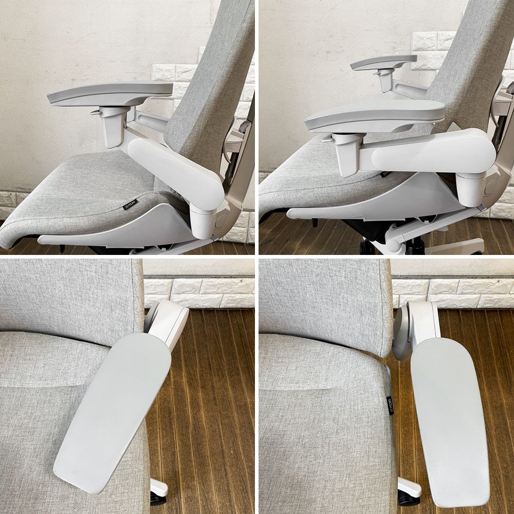 イトーキ ITOKI アクトチェア ACT chair エクストラハイバック ランバーサポート デスクチェア 布張り ホワイトグレー 2019年製 参考定価 ¥211,530- ◎